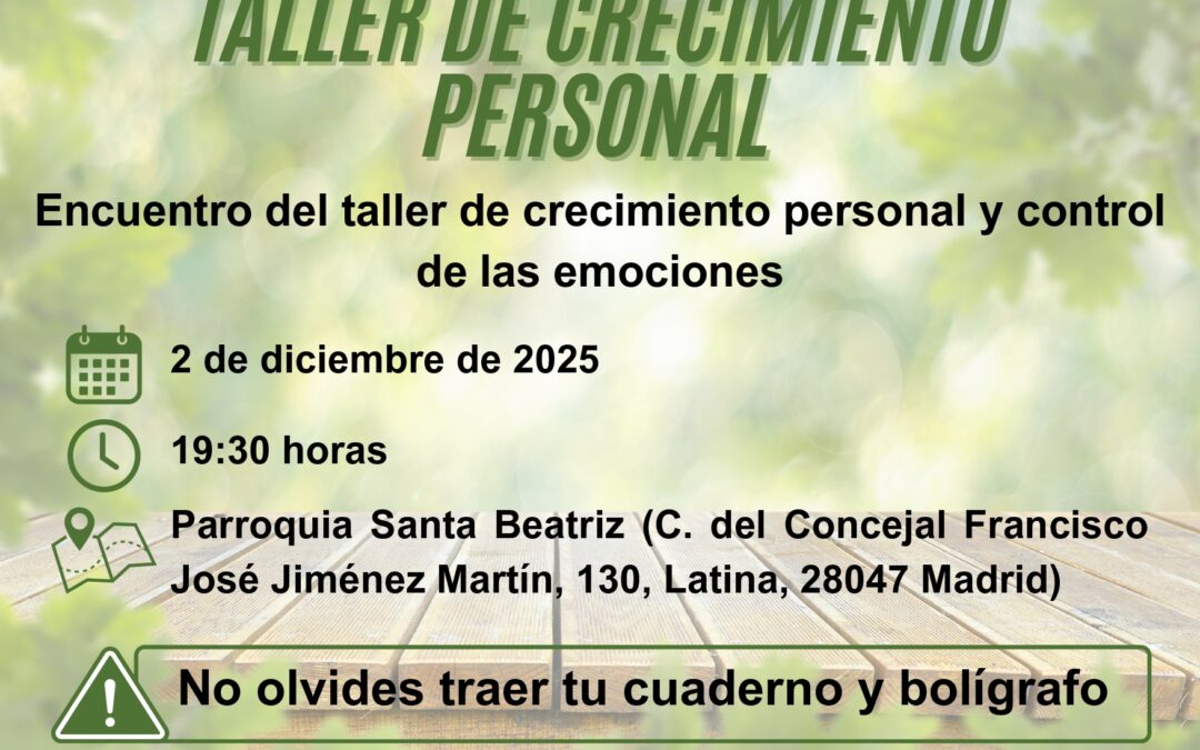 2º TALLER DE CRECIMIENTO PERSONAL