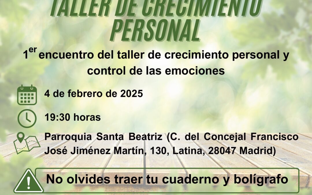 TALLER CRECIMIENTO PERSONAL