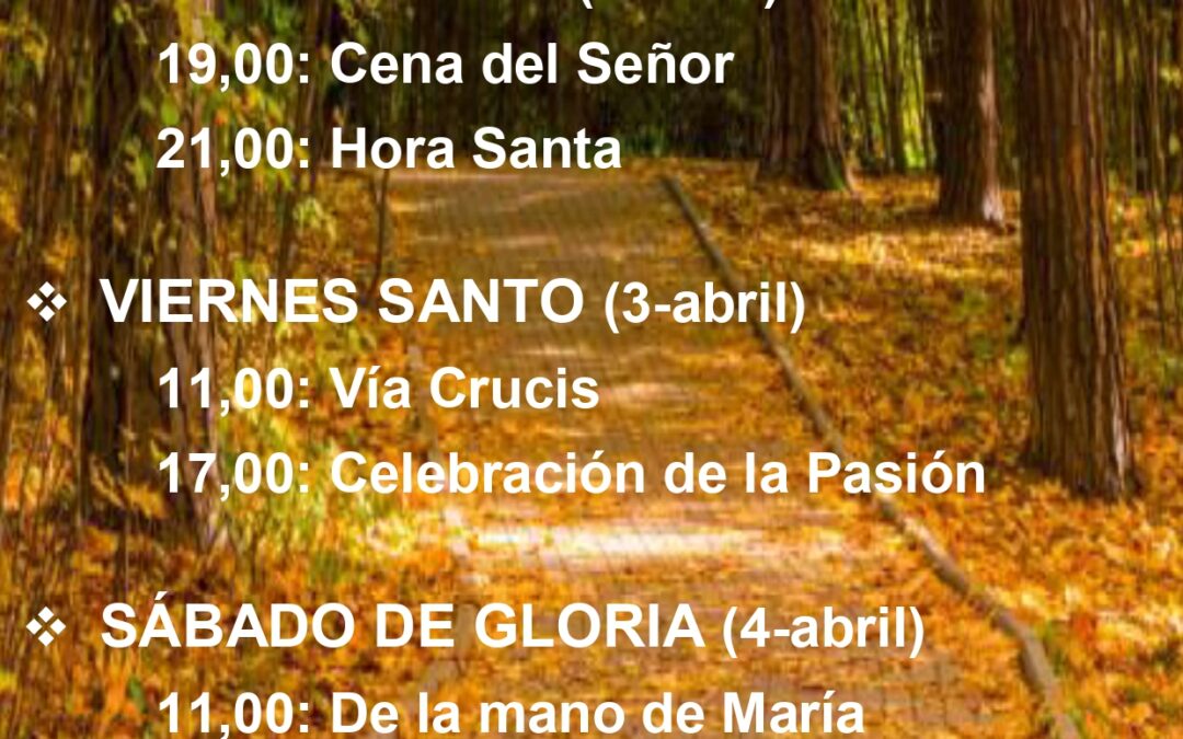 HORARIO SEMANA SANTA