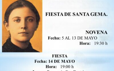 5 A 13 MAYO – NOVENA SANTA GEMA
